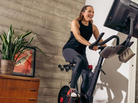 Man riding an Echelon fitness bike